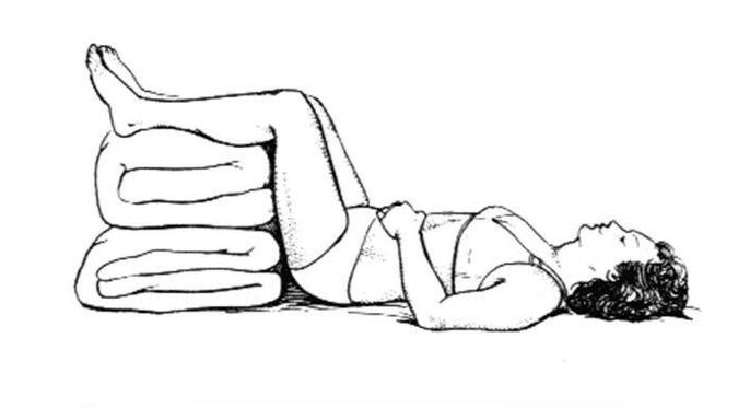 Recommended pose for shooting low back pain in legs and buttocks